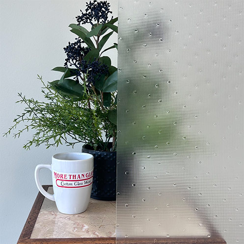 Spotlyte Cabinet Door Glass With Light Frost And Semi-Visible Plant – More Than Glass